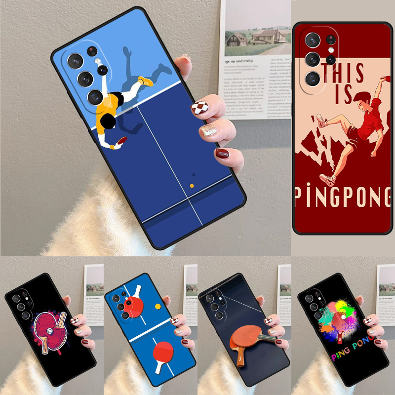 Table Tennis Cartoon - Table Tennis Sport TPU Phone Case